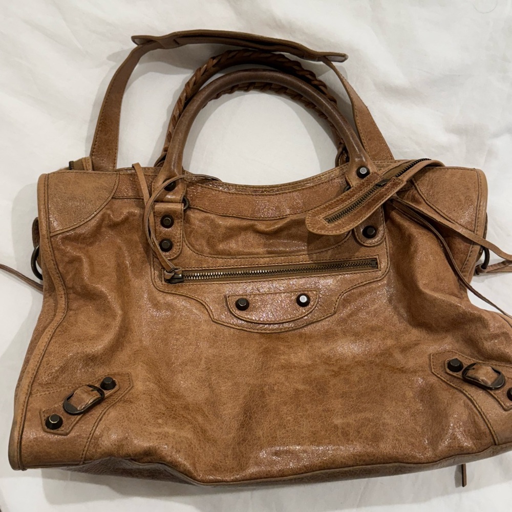 WOMEN'S LE CITY BAG IN CAMEL - Picture 7 of 13